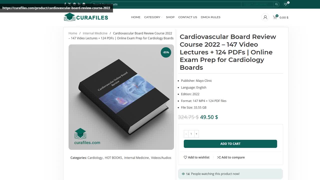 Cardiovascular Board Review Course 2022 – 147 Video Lectures + 124 PDFs | Online Exam Prep for Card