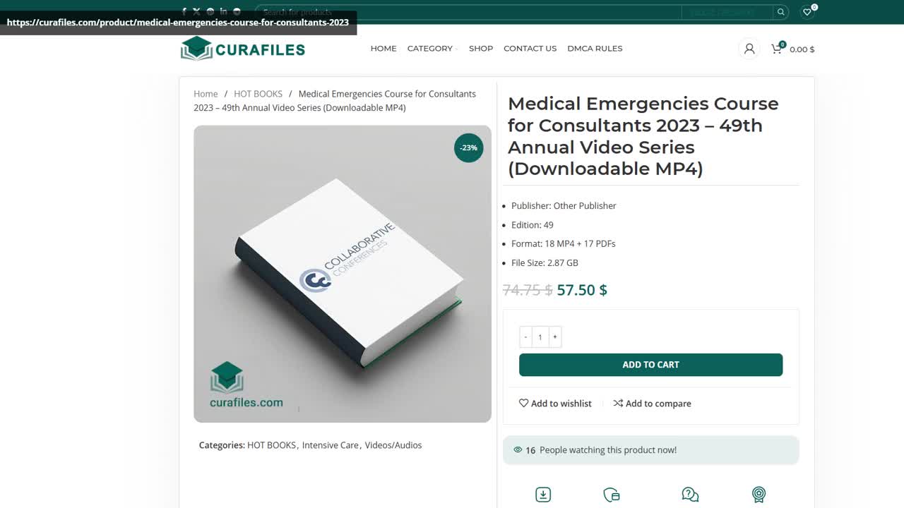Medical Emergencies Course for Consultants 2023 – 49th Annual Video Series (Downloadable MP4)