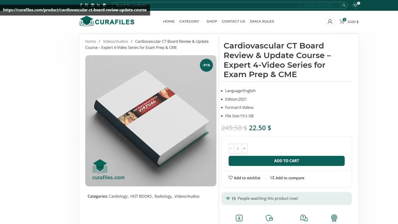 Cardiovascular CT Board Review & Update Course – Expert 4-Video Series for Exam Prep & CME