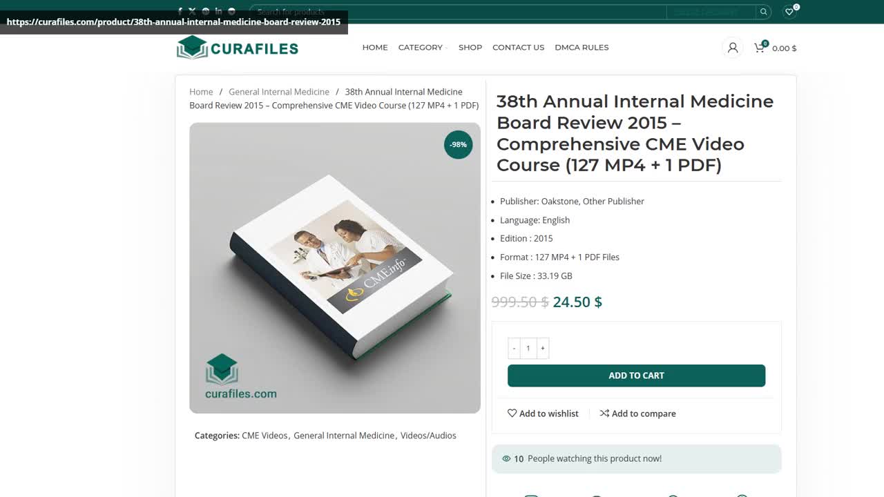 38th Annual Internal Medicine Board Review 2015 – Comprehensive CME Video Course (127 MP4 + 1 PDF)