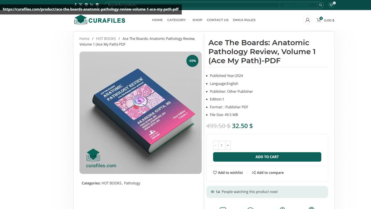 Ace The Boards: Anatomic Pathology Review, Volume 1 (Ace My Path)-PDF
