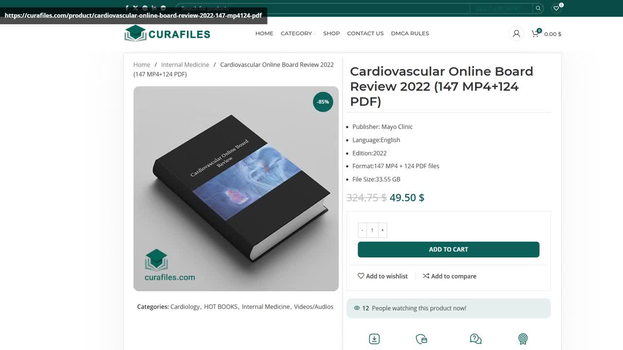 Cardiovascular Online Board Review 2022 (147 MP4+124 PDF)