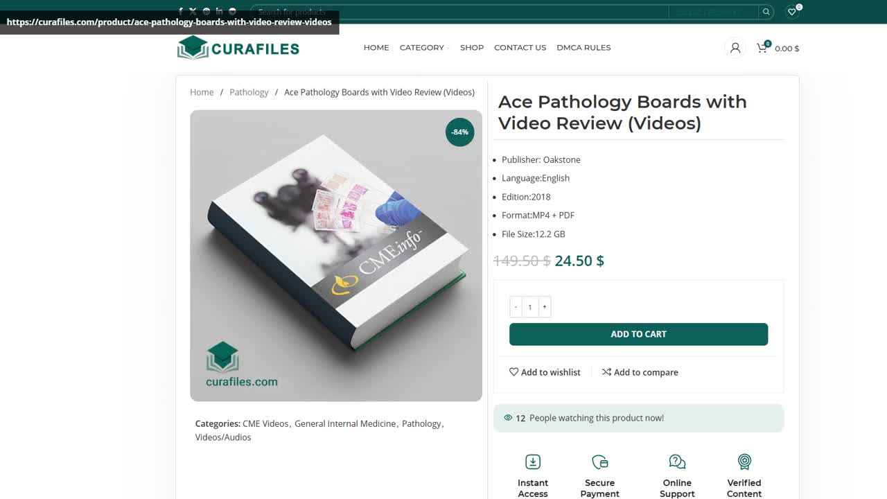 Ace Pathology Boards with Video Review (Videos)