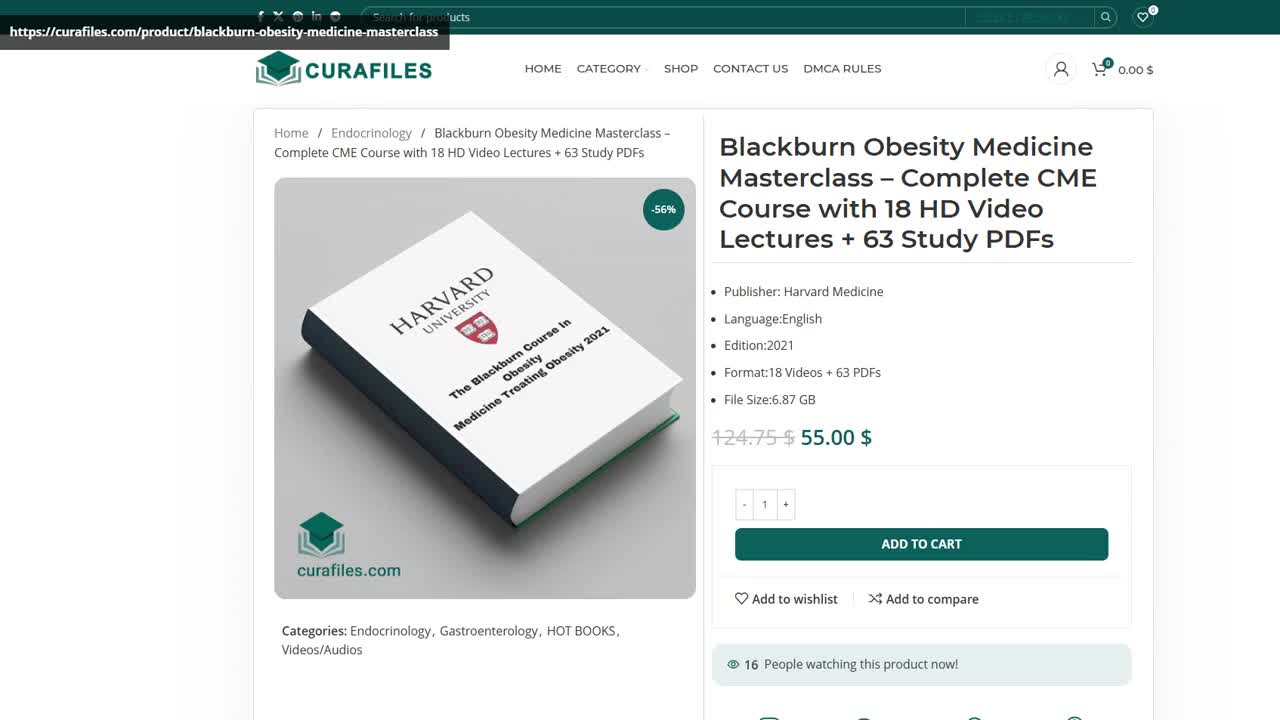 Blackburn Obesity Medicine Masterclass – Complete CME Course with 18 HD Video Lectures + 63 Study P