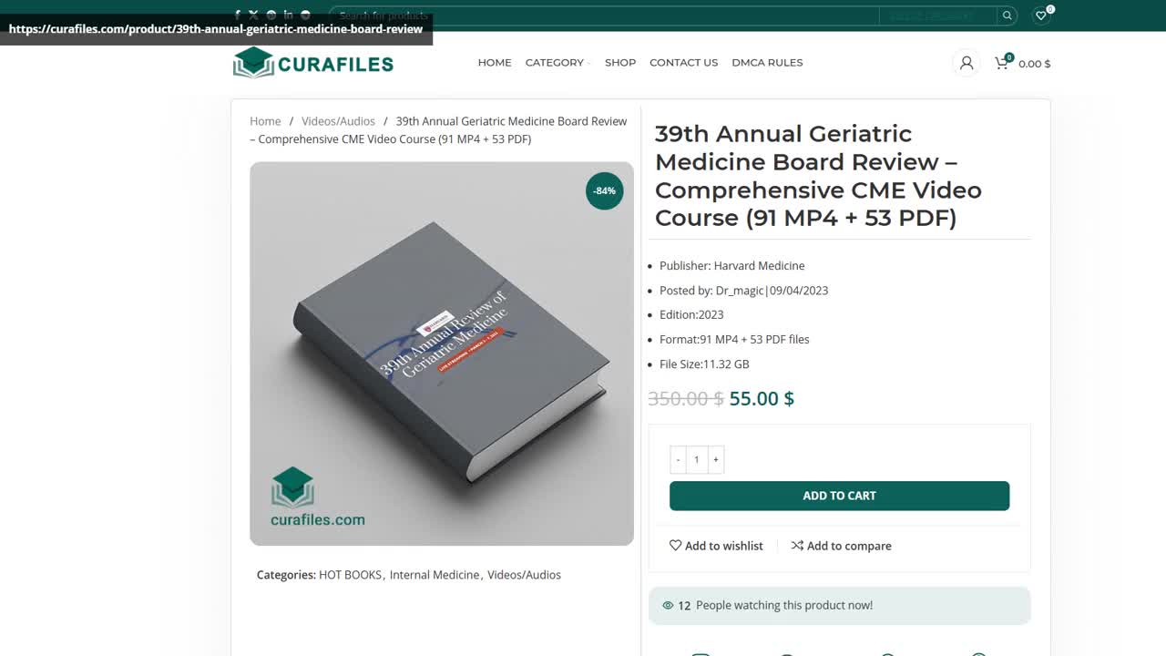 39th Annual Geriatric Medicine Board Review – Comprehensive CME Video Course (91 MP4 + 53 PDF)