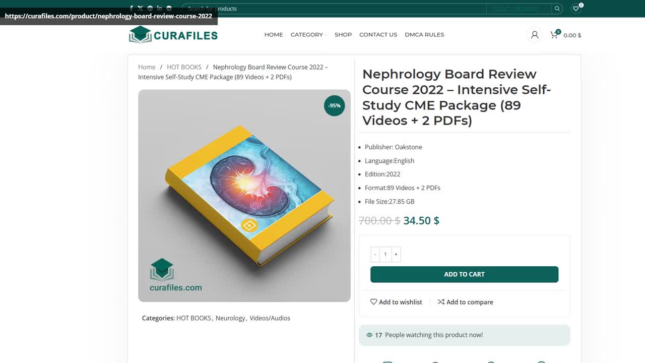 Nephrology Board Review Course 2022 – Intensive Self-Study CME Package (89 Videos + 2 PDFs)