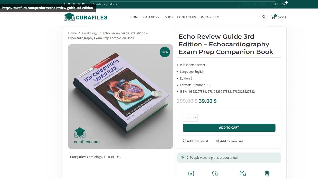 Echo Review Guide 3rd Edition – Echocardiography Exam Prep Companion Book