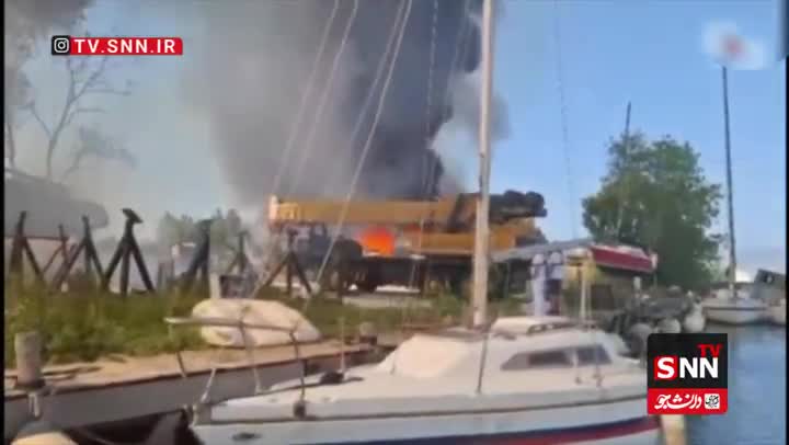   آتش‌سوزی در یک کارخانه کشتی‌سازی در ایتالیا