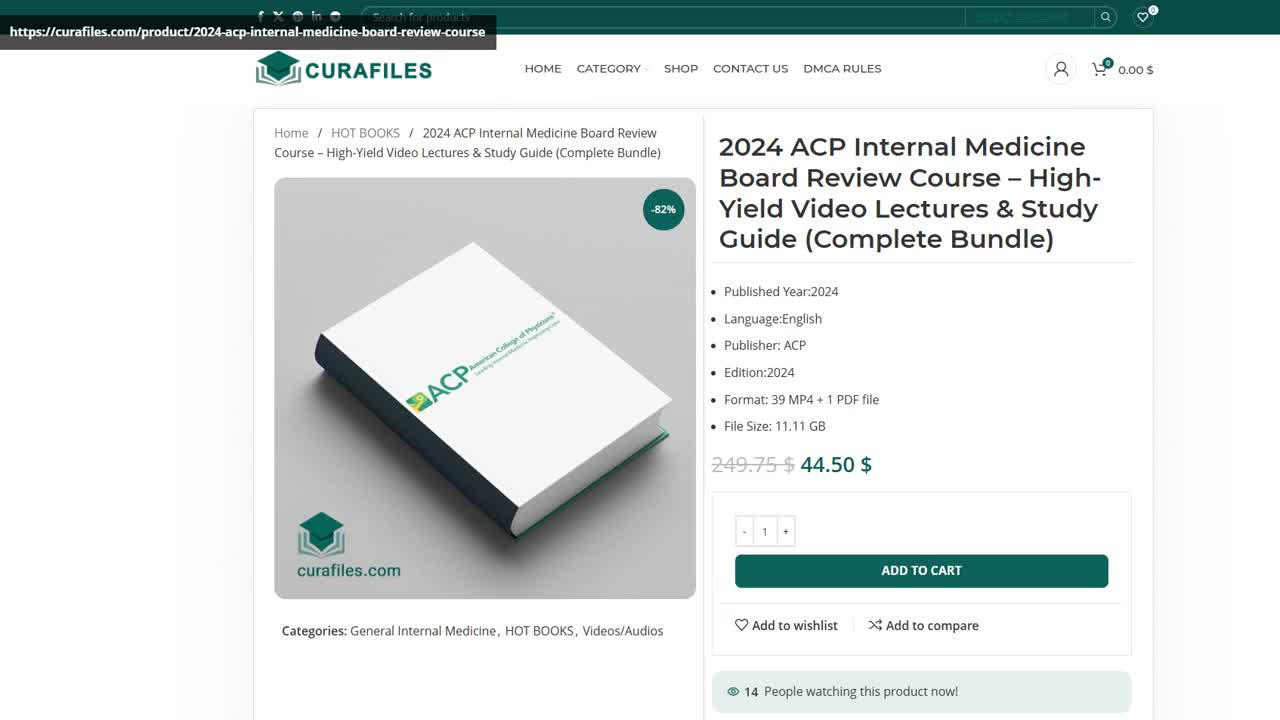 2024 ACP Internal Medicine Board Review Course – High-Yield Video Lectures & Study Guide (Complete