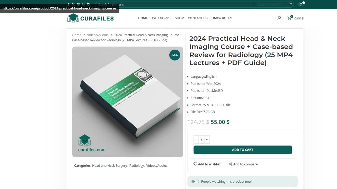 2024 Practical Head & Neck Imaging Course + Case‑based Review for Radiology (25 MP4 Lectures + PDF