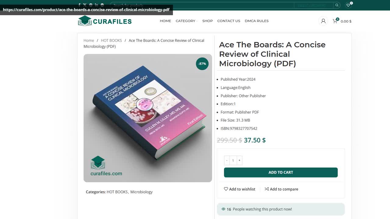 Ace The Boards: A Concise Review of Clinical Microbiology (PDF)