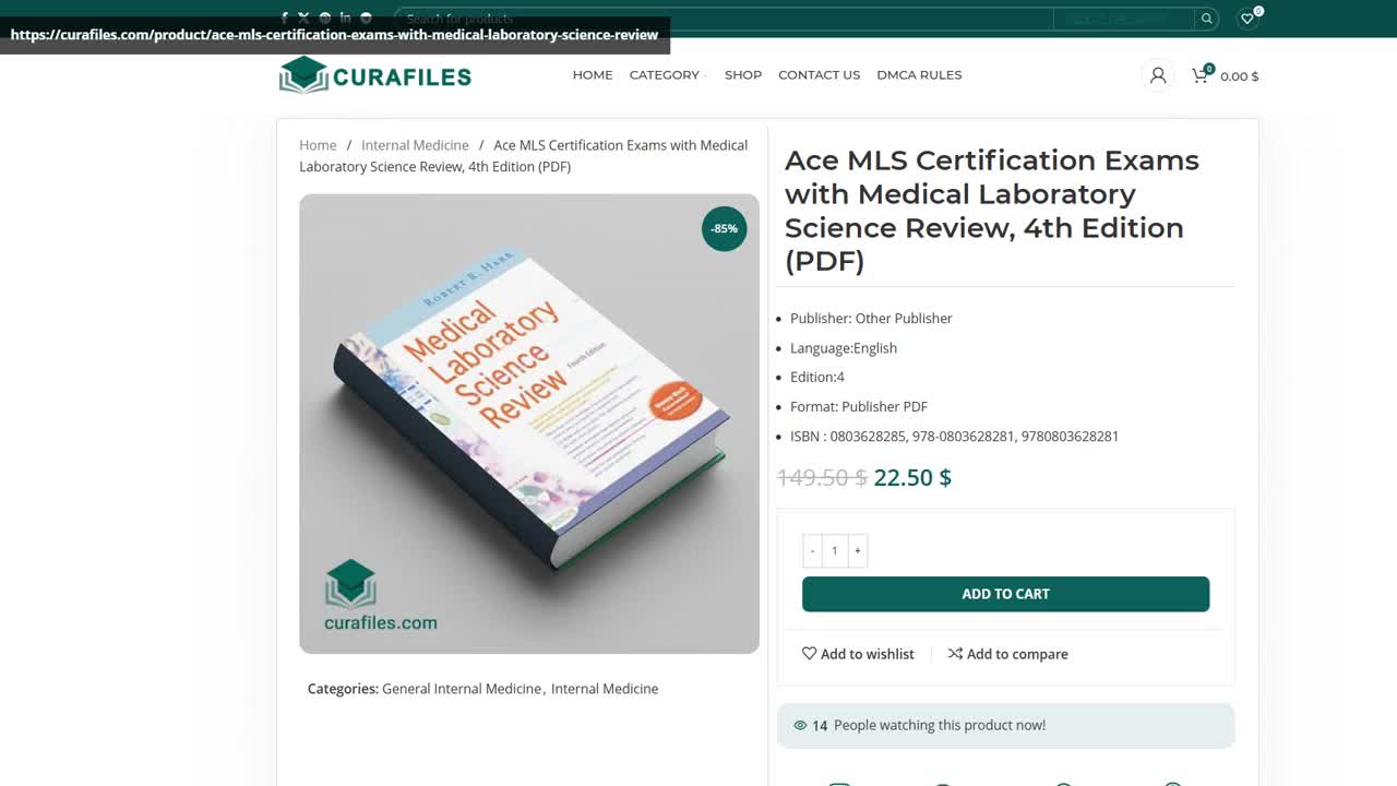 Ace MLS Certification Exams with Medical Laboratory Science Review, 4th Edition (PDF)