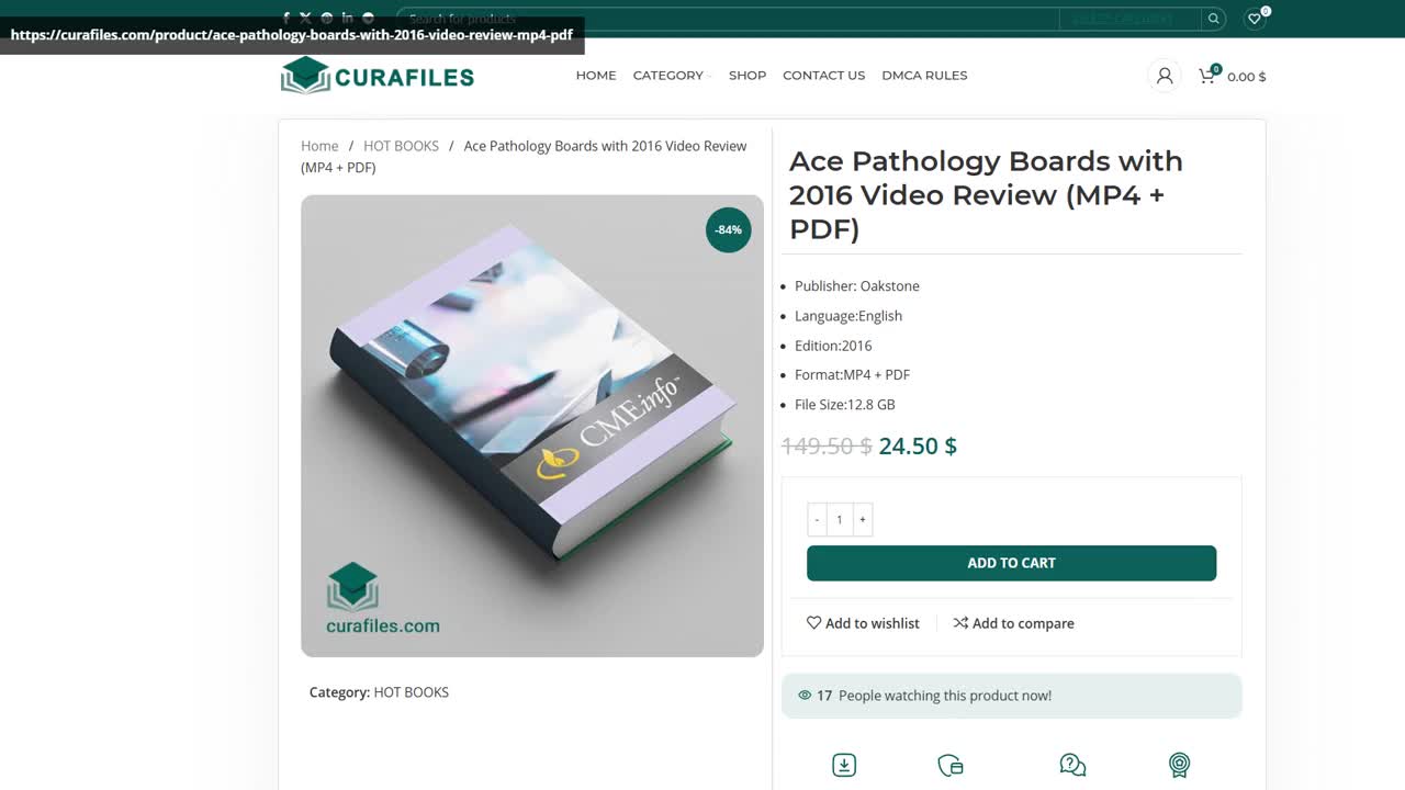 Ace Pathology Boards with 2016 Video Review (MP4 + PDF)