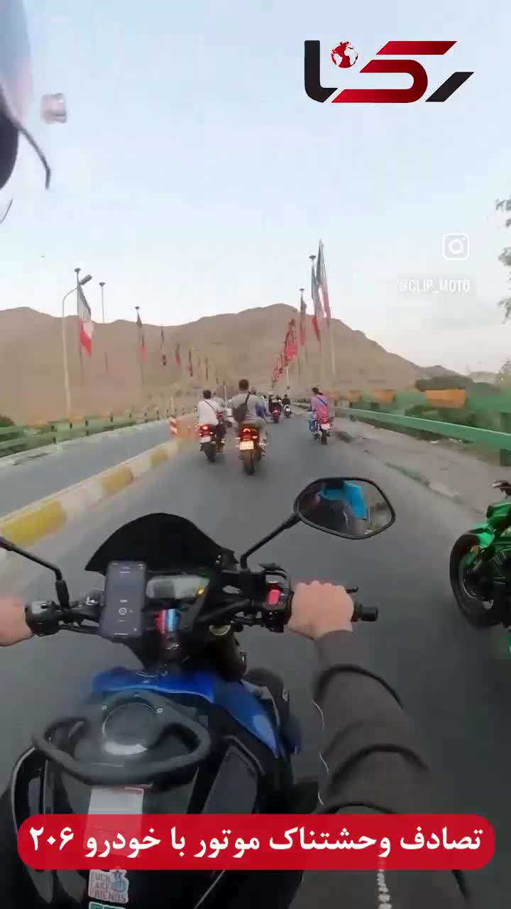   تصادف وحشتناک موتورسواران حین فیلم‌برداری