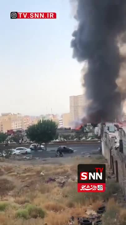   تصاویر تازه از محل آتش‌سوزی ضایعات در پونک