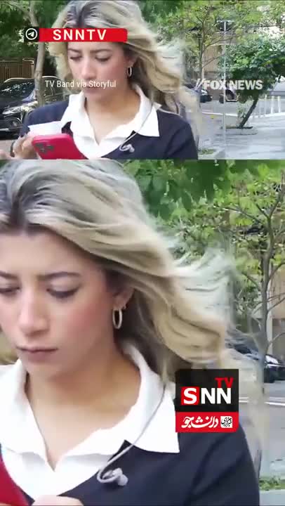 ببینید| فیلم لحظه سرقت تلفن همراه خبرنگار زن خارجی همزمان با پخش زنده | 11 مرداد 1404