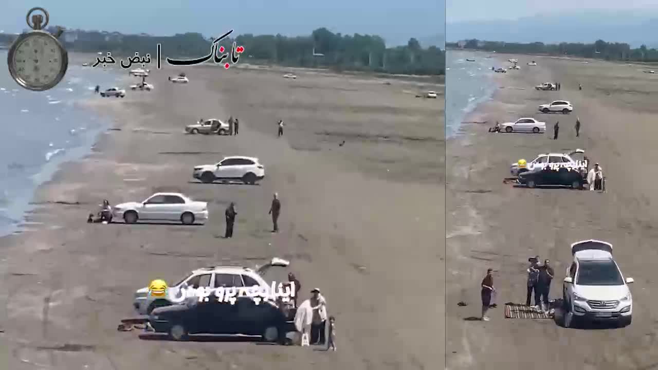   تصاویر مردم‌آزاری با هلی‌کوپتر شخصی در ساحل شمال ایران!