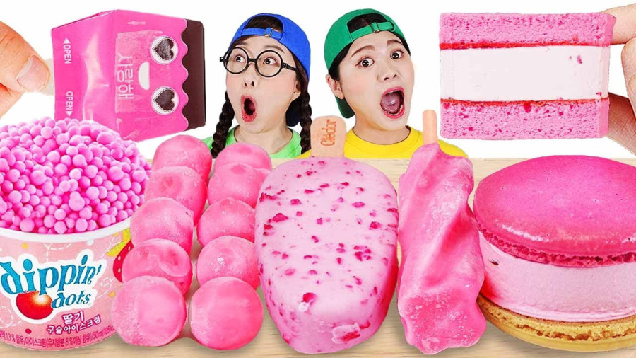 چالش اسمرفود دونا/چالش بستنی صورتی/چالش غذایی/چالش خوراکی/چالش موکبانگ