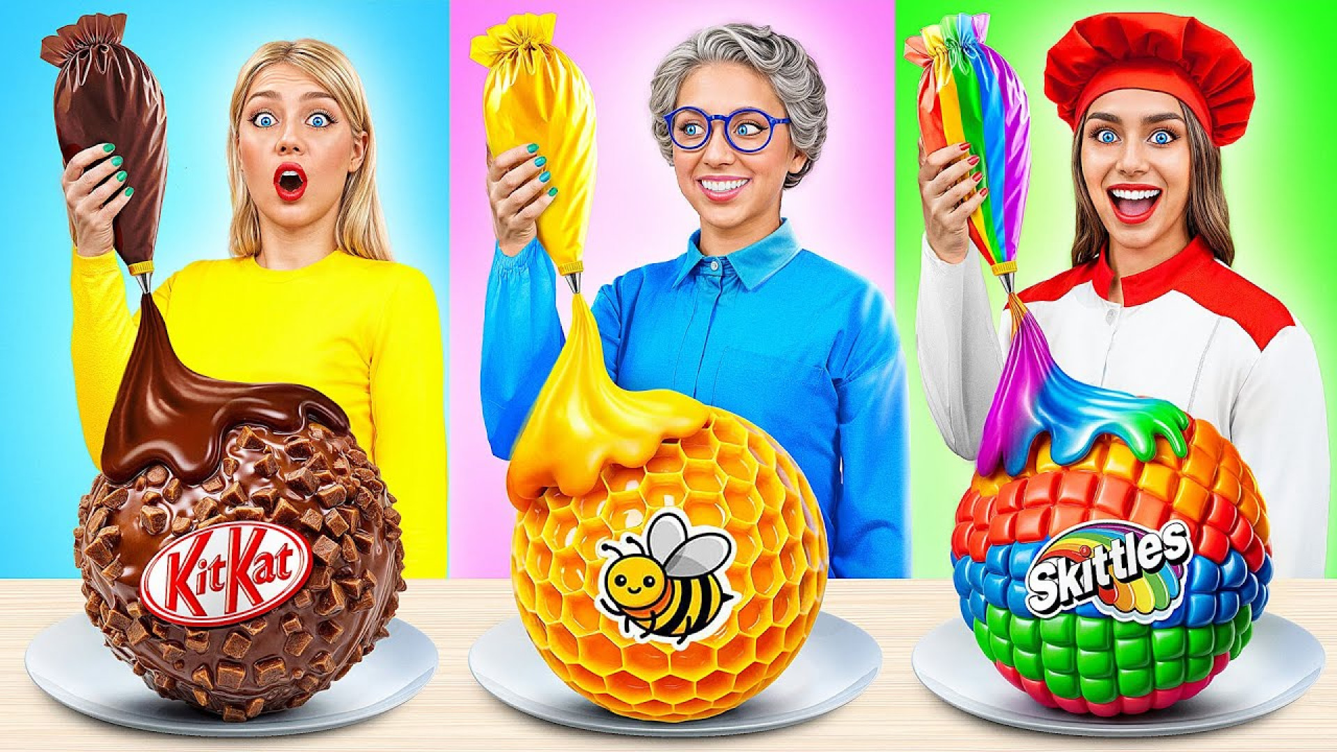 چالش موکبانگ دونا :: چالش غذایی :: چالش خوراکی :: چالش خوردن صورتی و آبی