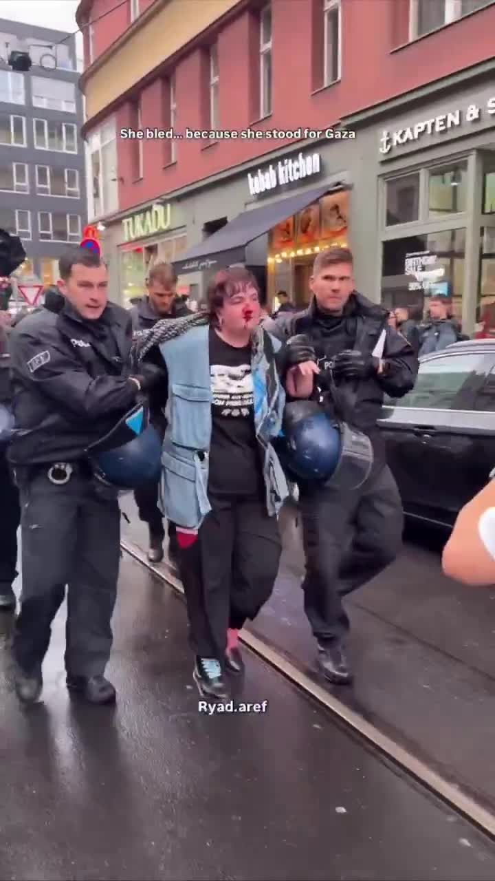   ‌ضرب و شتم شدید تظاهرات‌کننده حامی فلسطین توسط پلیس آلمان