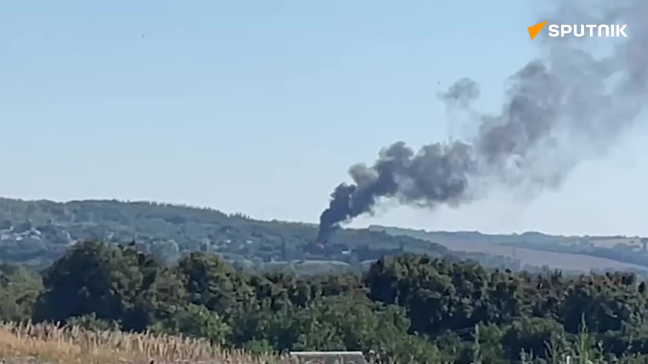   به آتش کشیدن توپ خودکششی ضدهوایی گپارد آلمانی توسط شهروندان اوکراین