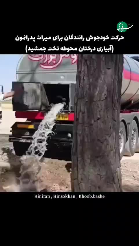   حرکت خودجوش کامیون‌داران برای نجات درختان تخت جمشید