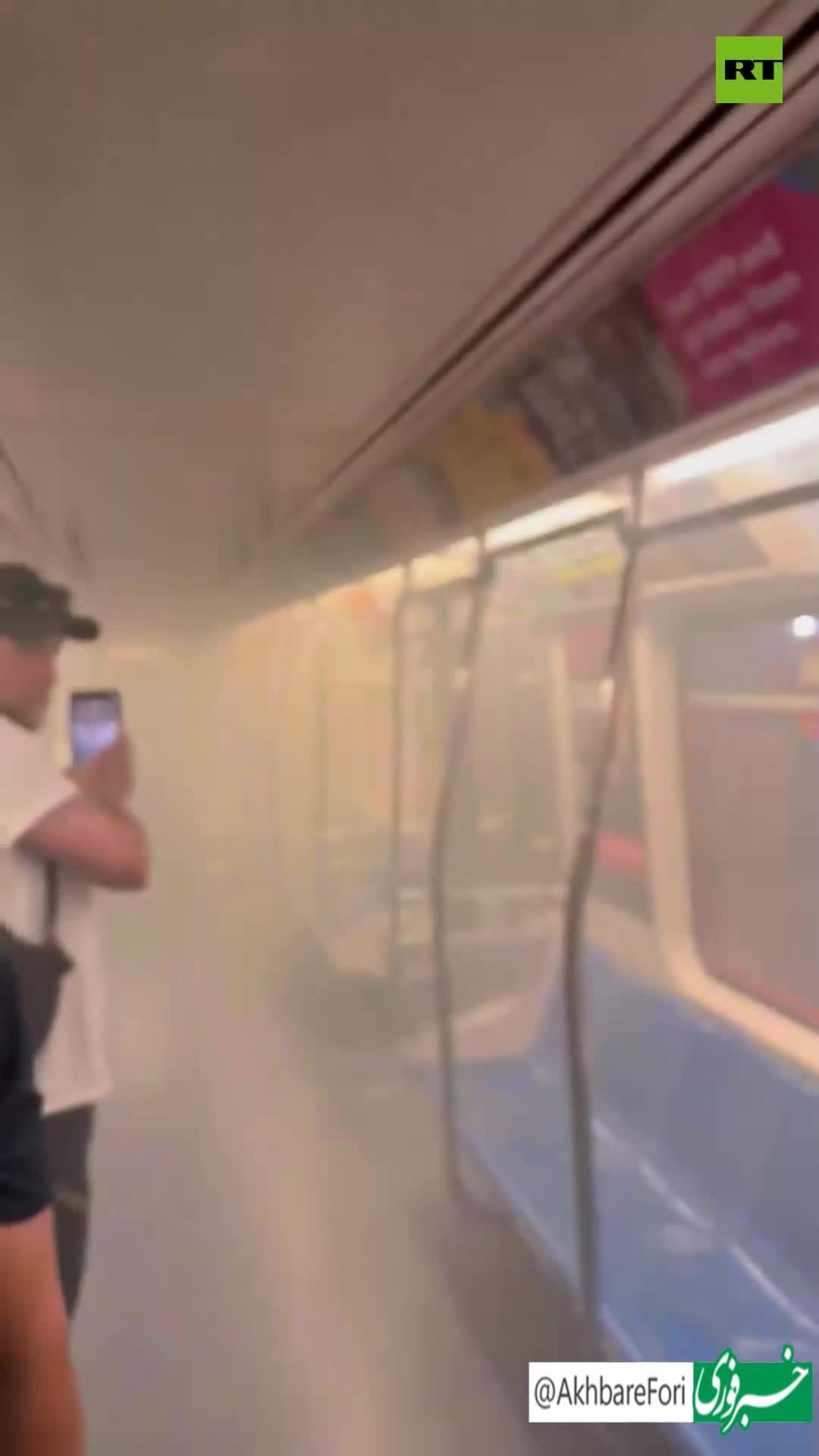   اولین تصاویر از آتش‌سوزی در قطار شهری نیوجرسی