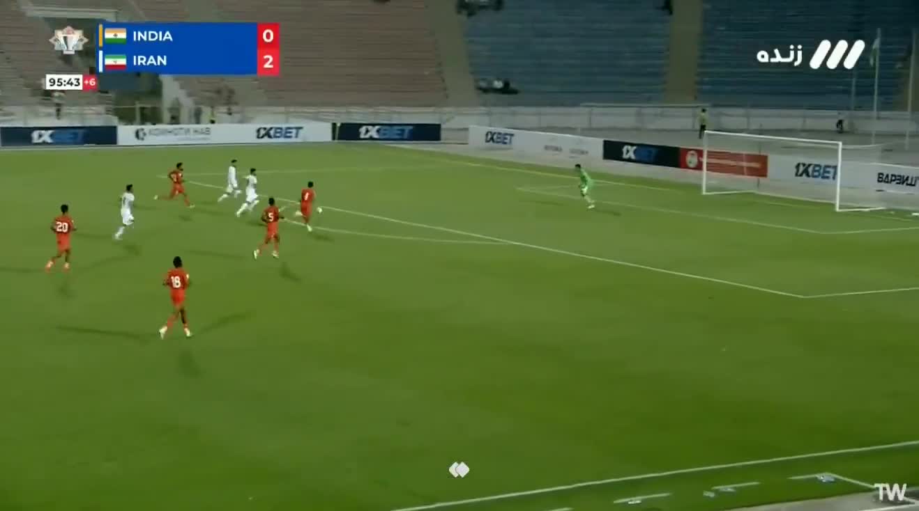   گل سوم ایران به هند توسط طارمی در دقیقۀ ۶+۹۰