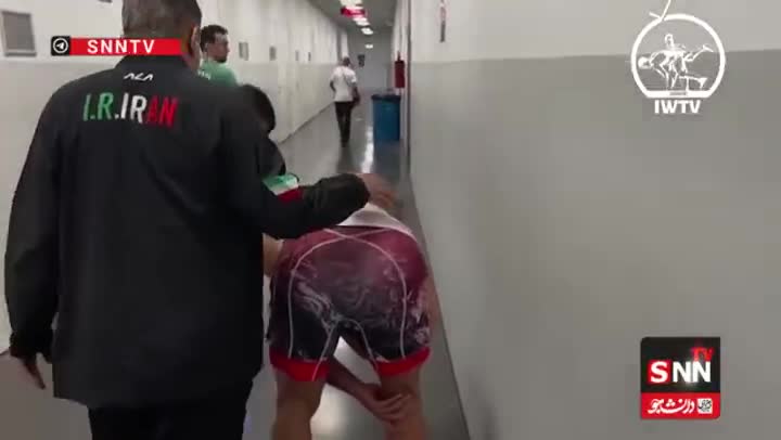   ناراحتی امیرعلی آذرپیرا پس از شکست در فینال و کسب مدال نقره