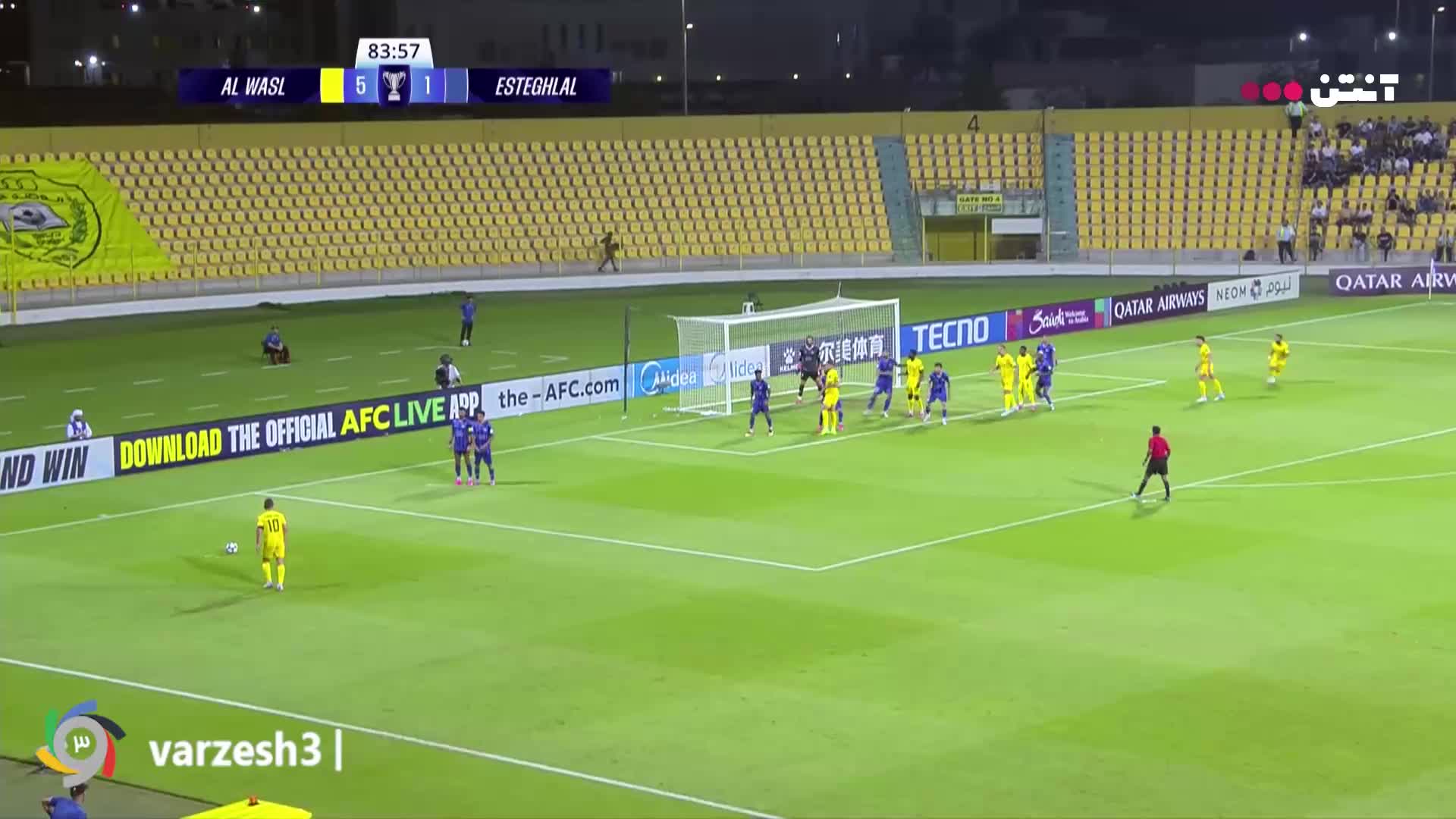   فاجعه استقلال در آسیا؛ گل ششم الوصل توسط سوفیان در دقیقه ۸۴