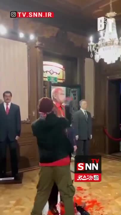   اقدام جنجالی یک مرد مکزیکی علیه مجسمه نتانیاهو