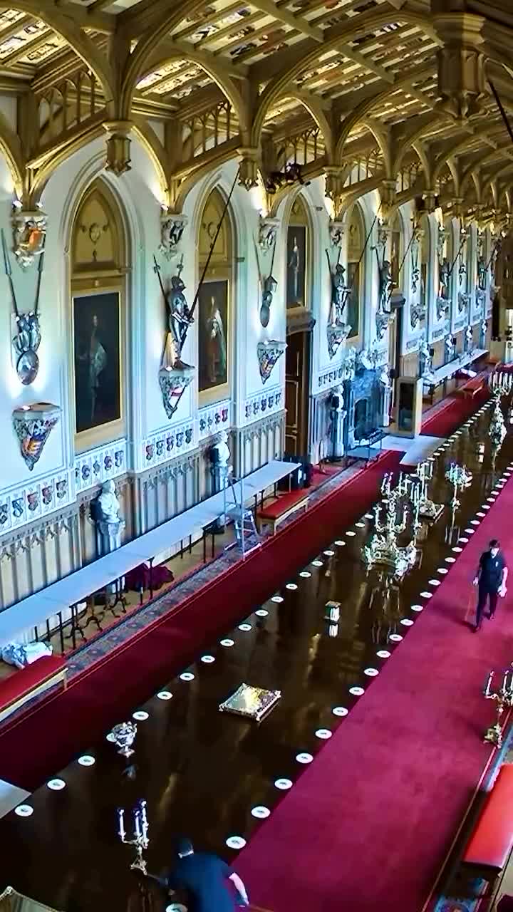   چیدن میز ضیافت شام پادشاه انگلیس برای ترامپ