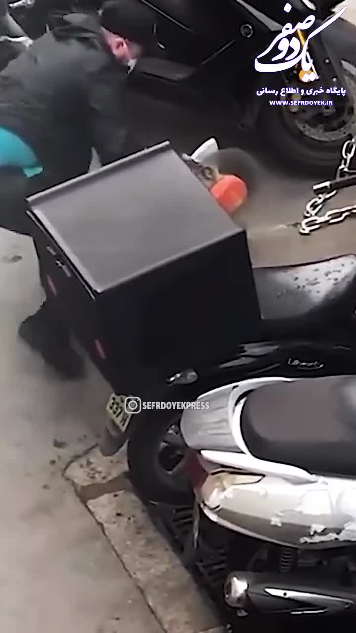   سرقت موتورسیکلت در فرانسه با سنگ فرز