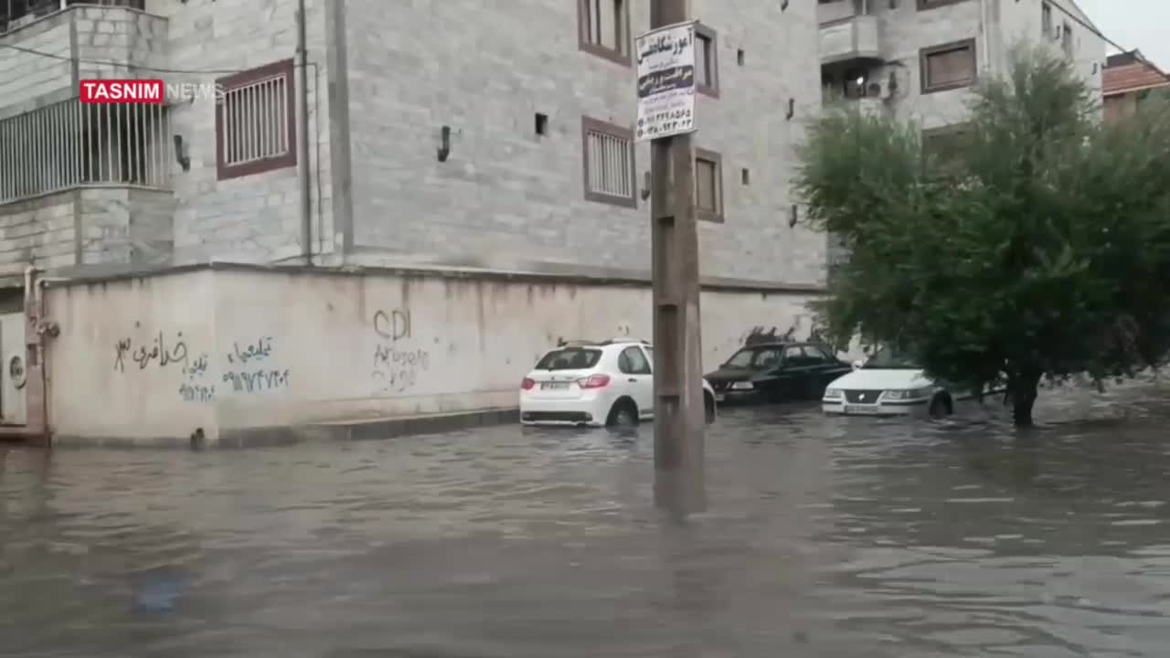   خیابان‌های گنبد تبدیل به استخر شد