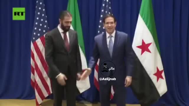   تصاویری از دیدار جولانی و مارکو روبیو در نیویورک