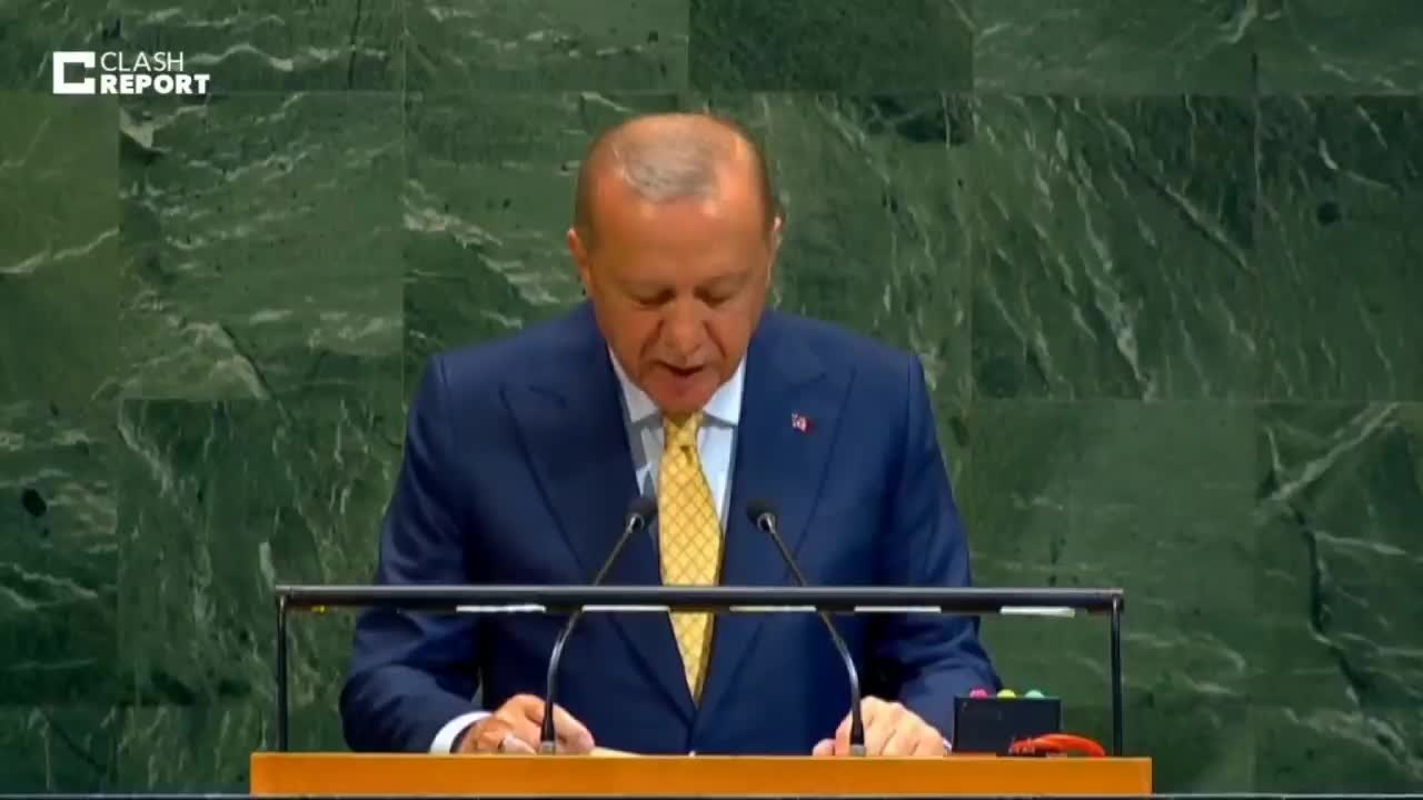   قطع میکروفن حین سخنرانی اردوغان در سازمان ملل