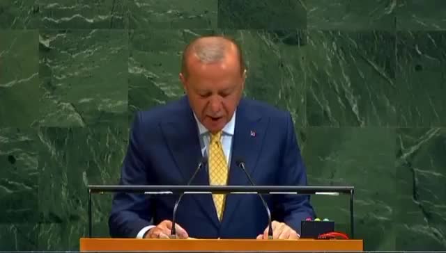   قطع صدای اردوغان در سازمان ملل هنگام محکوم کردن اسرائیل!