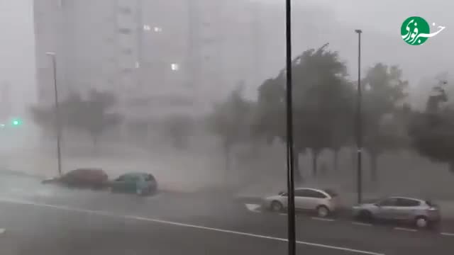   وقوع طوفان و بارش شدید باران در ساراگوسا