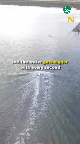   فرار از جزر و مد؛ لحظه‌ای که راننده اوبر با موج‌ها مسابقه داد