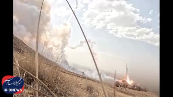    لحظه اصابت موشک‌های ایران به اهداف نظامی در سرزمین‌های اشغالی