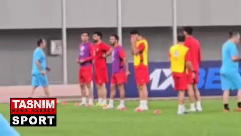   لحظاتی از آخرین تمرین تیم ملی فوتبال ایران پیش از دیدار فردا مقابل ازبکستان در فینال کافا