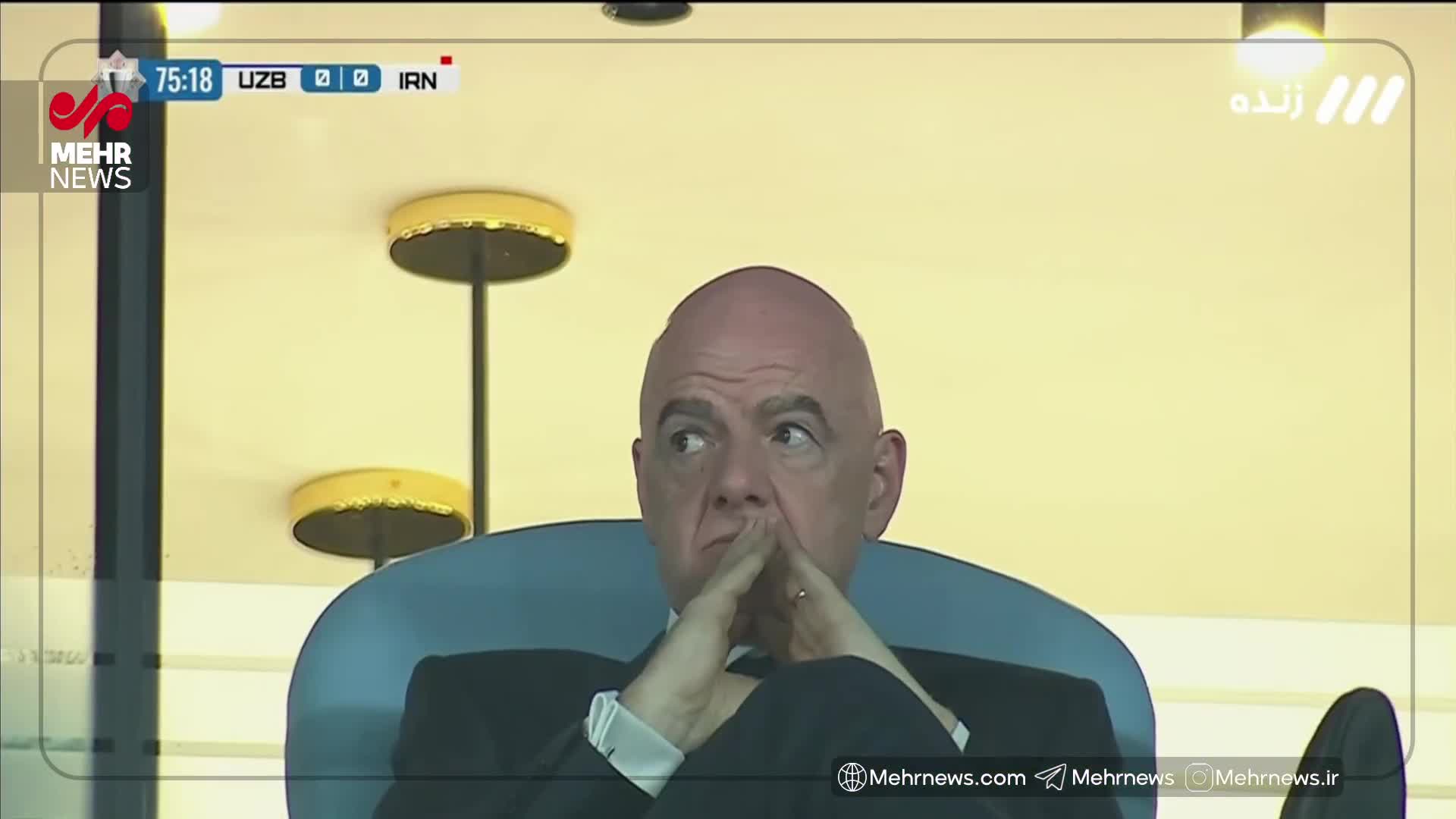   واکنش رئیس فیفا به رد پنالتی ایران توسط داور فینال کافا