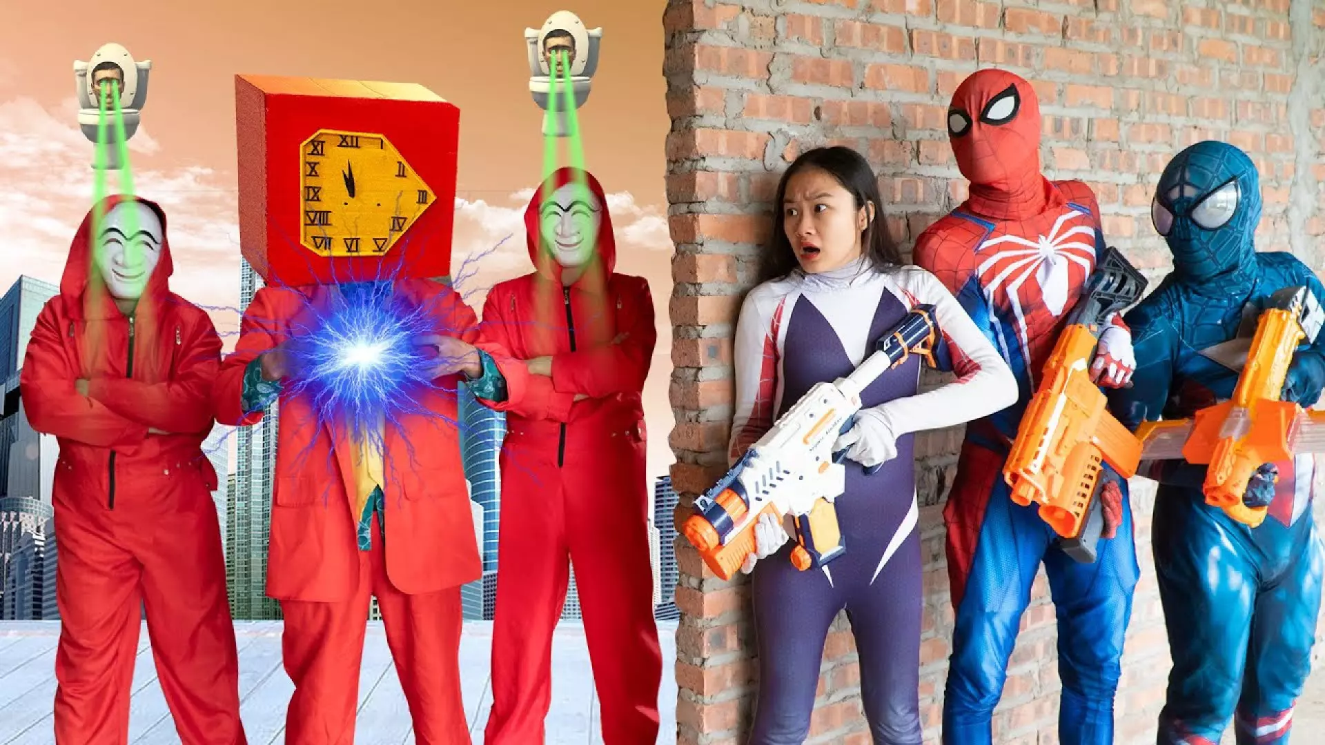 نبرد مرد عنکبوتی و اسپایدرمن ، نبرد پلیس برای نجات گروگان مرد عنکبوتی،spiderman