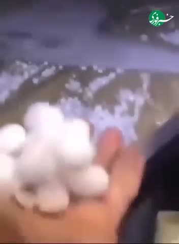   بارش تگرگ‌های بزرگ در شهر موصل عراق