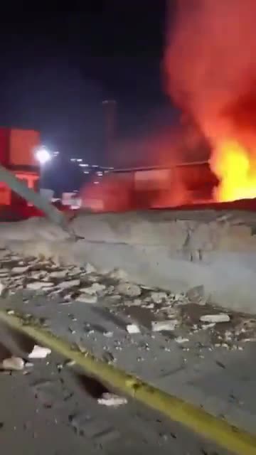   وضعیت یک منقطه بمباران شده در کاراکاس پایتخت ونزوئلا