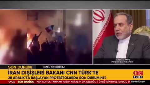   پاسخ عراقچی به ادعای کشته‌شدن بیش از ۳۰ هزار نفر در حوادث دی‌ماه در مصاحبه با CNN TURK