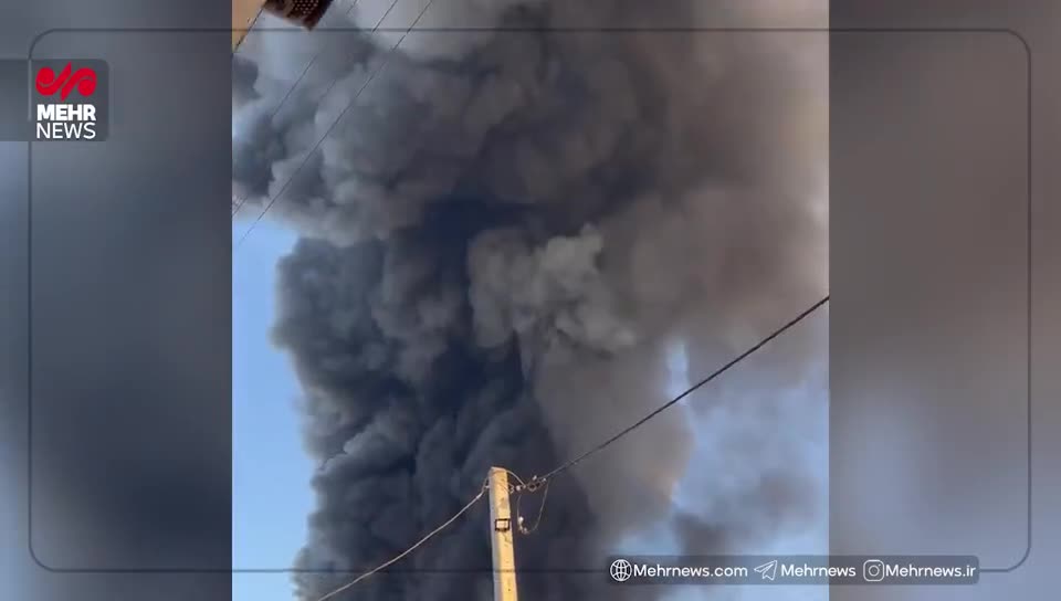   اولین تصاویر از آتش‌سوزی شدید در کارخانه شرکت کاله واقع در شهر آمل