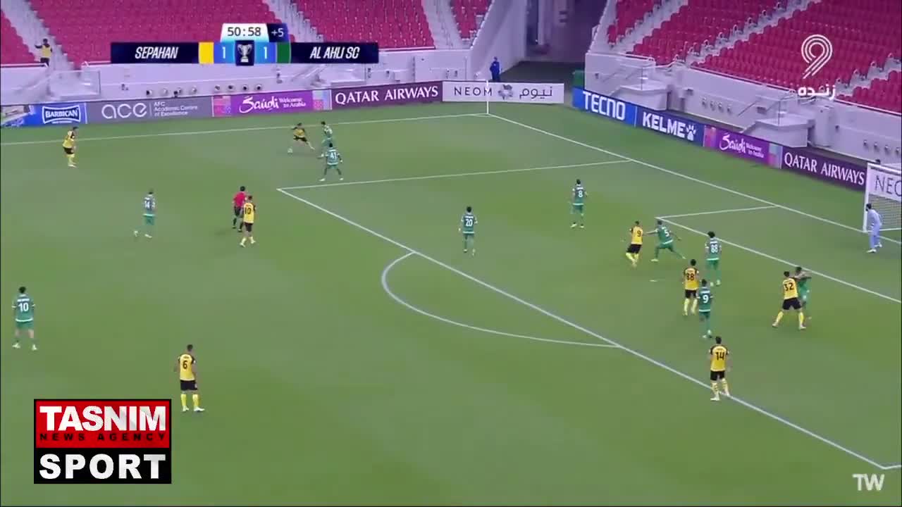   گل دوم سپاهان به الاهلی قطر توسط آرش رضاوند