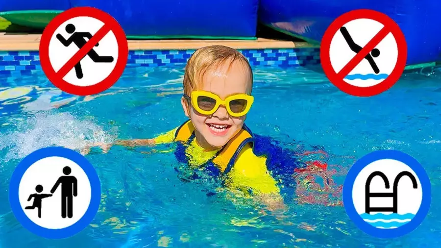 آموزش قوانین ایمنی در استخر با ولاد و نیکی - لحظات خنده‌دار!
