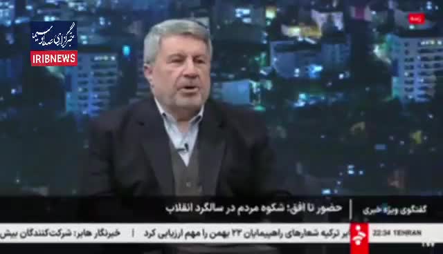   آمار رئیس شورای اطلاع‌رسانی دولت روی آنتن زنده از آمار مشارکت در راهپیمایی ۲۲ بهمن